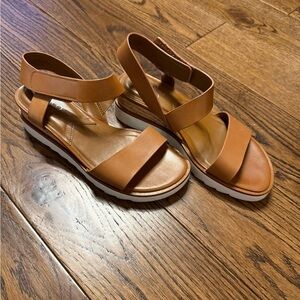 Franco Sarto Tan Platform Sandals